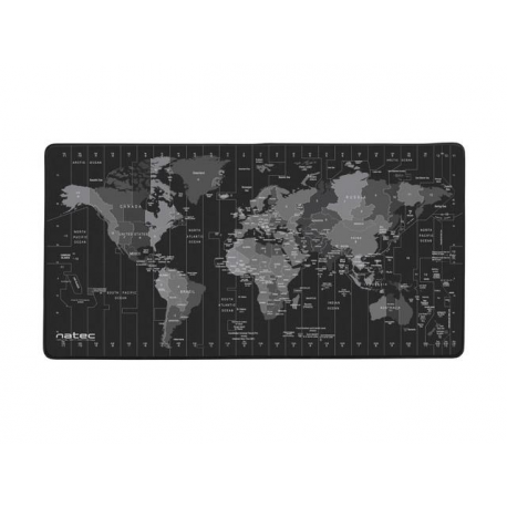 Natec Time Zone Map Maxi - Keyboard and mouse pad - grey, black - 2