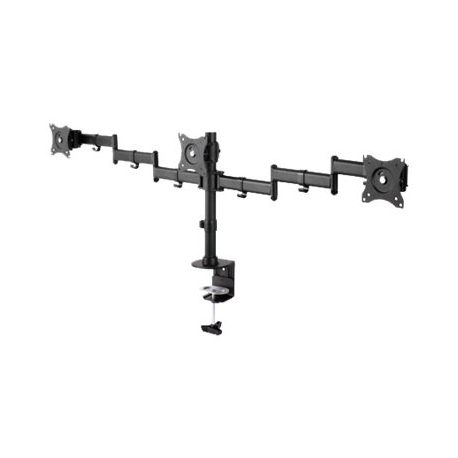 Neomounts by Newstar Select NM-D135D3 - Mounting kit - for 3 LCD displays (full-motion) - black - screen size: 10"-27" - clamp mountable, grommet, desk-mountable - 3