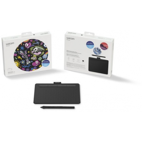 Wacom Intuos Creative Pen Small - Digitiser - 15.2 x 9.5 cm - electromagnetic - 4 buttons - wired - USB - black - 7