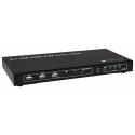Techly IDATA KVM-HDMI4U - KVM  /  audio  /  USB switch - 4 x KVM  /  audio  /  USB - 1 local user - desktop