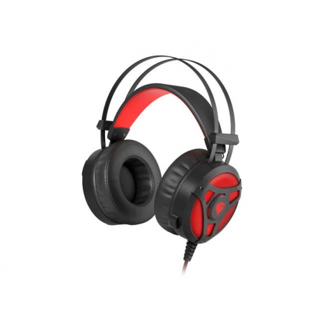 Natec Genesis Neon 360 - Headset - on-ear - wired - 3.5 mm jack - black, red - 1