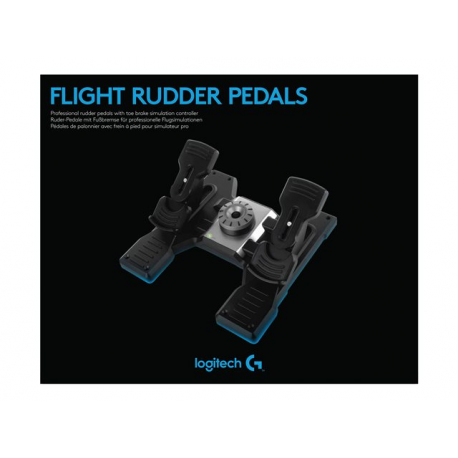 Logitech Flight Rudder Pedals - Pedals - wired - for PC - 3