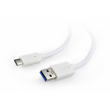 Cablexpert - USB cable - USB-C (M) to USB Type A (M) - USB 3.0 - 3 A - 3 m - molded - white