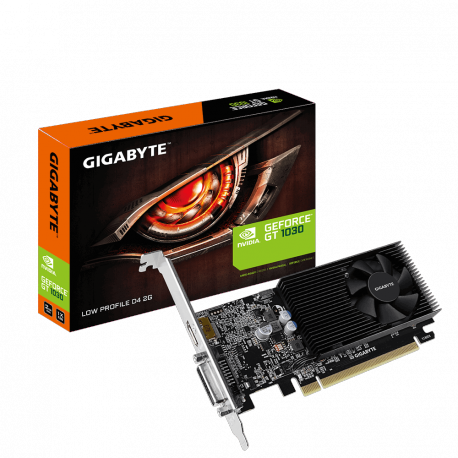 Gigabyte GT 1030 Low Profile D4 2G - Graphics card - GF GT 1030 - 2 GB DDR4 - PCIe 3.0 low profile - DVI, HDMI - 0