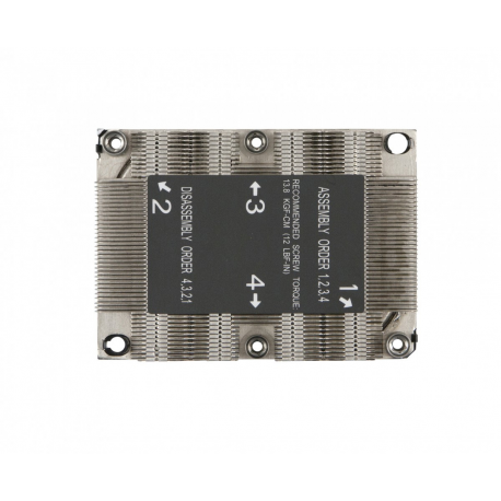Supermicro - Processor heatsink - (for: Socket P) - 1U - for SUPERMICRO X11SPG-TF, X11SPL-F, X11SPM-TF, X11SPW-TF - 3