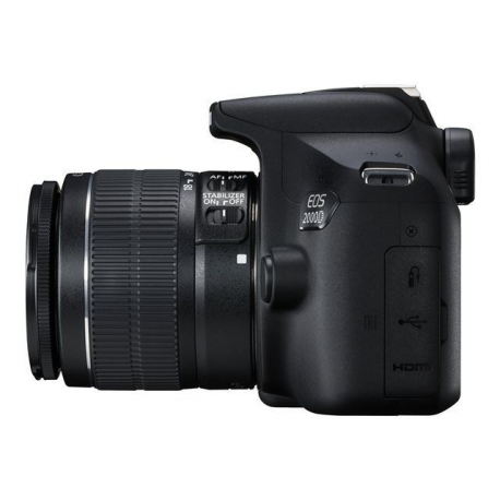 Canon EOS 2000D - Digital camera - SLR - 24.1 MP - APS-C - 1080p  /  30 fps - 3x optical zoom EF-S 18-55mm IS II lens - Wi-Fi, NFC - 5