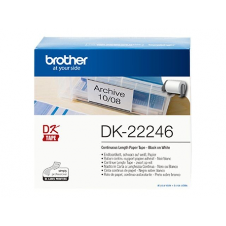 Brother DK-22246 - Paper - black on white - Roll (10.3 cm x 30.48 m) 1 roll(s) continuous labels - for Brother QL-1050, QL-1060N, QL-1100 - 0