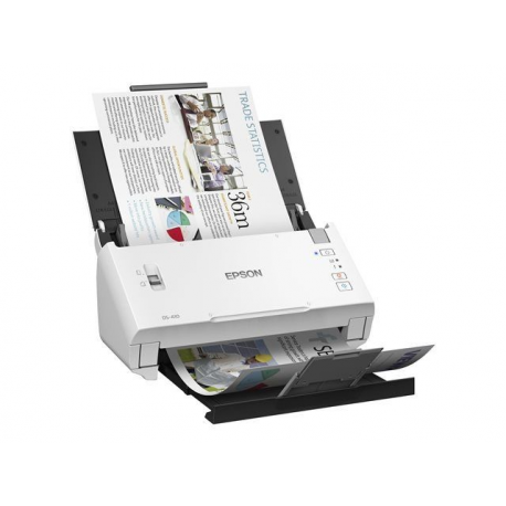 Epson WorkForce DS-410 - Document scanner - Contact Image Sensor (CIS) - Duplex - A4 - 600 dpi x 600 dpi - up to 26 ppm (mono)  /  up to 26 ppm (colour) - ADF (50 sheets) - up to 3000 scans per day - USB 2.0 - 2