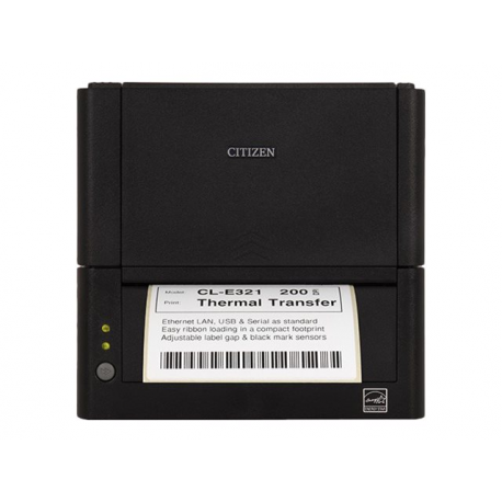Citizen CL-E321 - Label printer - direct thermal  /  thermal transfer - Roll (11.8 cm) - 203 dpi - up to 200 mm / sec - USB 2.0, LAN, RS232C - black - 5