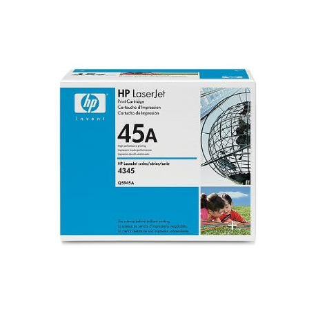 HP 45A - Black - original - LaserJet - toner cartridge (Q5945A) - for LaserJet 4345mfp, 4345x, 4345xm, 4345xs, M4345, M4345x, M4345xm, M4345xs - 4