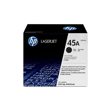 HP 45A - Black - original - LaserJet - toner cartridge (Q5945A) - for LaserJet 4345mfp, 4345x, 4345xm, 4345xs, M4345, M4345x, M4345xm, M4345xs - 5
