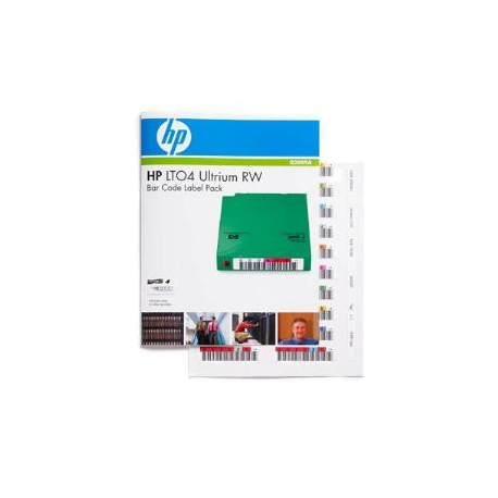 HPE Ultrium 4 RW Bar Code Label Pack - Bar code labels - for HPE MSL2024, MSL4048; 1 / 8 G2 Tape Autoloader; LTO-4 Ultrium; StoreEver Ultrium 1840 - 1