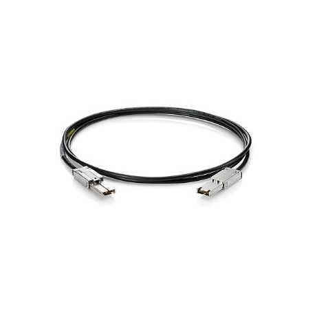 HPE - SAS external cable - 26 pin 4x Shielded Mini MultiLane SAS (SFF-8088) (M) to 26 pin 4x Shielded Mini MultiLane SAS (SFF-8088) (M) - 2 m - for LTO-4 Ultrium; LTO-5 Ultrium; ProLiant DL360p Gen8, ML350p Gen8; StoreEver 6250, LTO-6 - 1