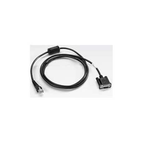 Zebra - Serial cable - RJ-45 (10 pin) (M) to DB-9 (F) - for Zebra MC1000, MC3000, MC3090, MC3200, MC70, MC9000, MC9090, MC9094, MC9097, MC92 - 2