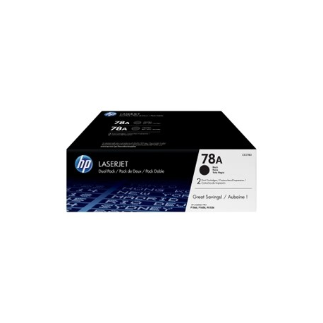 HP 78A - 2-pack - black - original - LaserJet - toner cartridge (CE278AD) - for LaserJet Pro M1536dnf, P1566, P1606DN, P1607dn, P1608dn, P1609dn - 2