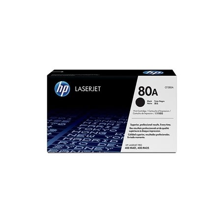 HP 80A - Black - original - LaserJet - toner cartridge (CF280A) - for LaserJet Pro 400 M401, MFP M425 - 2