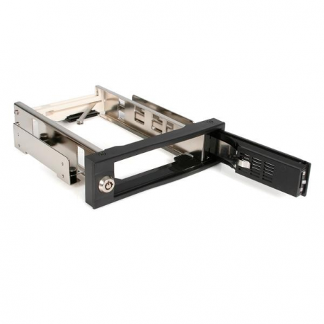 Startech .com 5.25in Trayless Hot Swap Mobile Rack for 3.5in Hard Drive - Storage mobile rack - 3.5" - black
