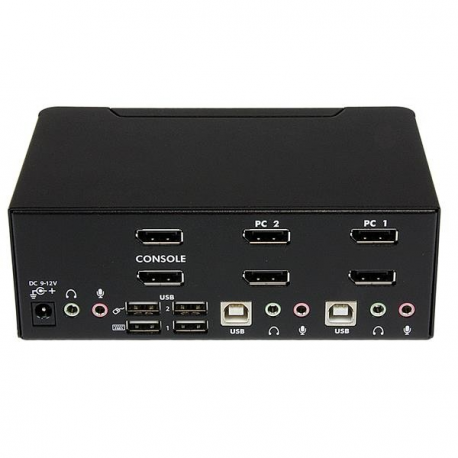 StarTech.com Dual Monitor DisplayPort KVM Switch - 2 Port - USB 2.0 Hub - Audio and Microphone - DP KVM Switch (SV231DPDDUA) - KVM  /  audio switch - 2 x KVM  /  audio - 1 local user - desktop - for P / N: IM12D1500P, SVA12M2NEUA, SVA12M5NA - 2