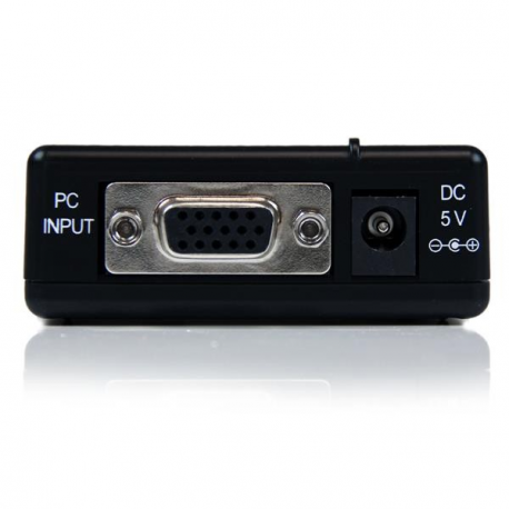 StarTech.com High Resolution VGA to Composite (RCA) or S-Video Converter - PC to TV Video Adapter - 1600x1200 RGB to TV (VGA2VID) - Video converter - VGA - composite video, S-video - black - 2
