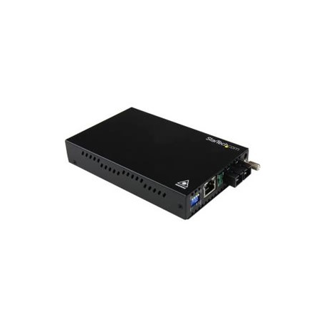 StarTech.com Multimode (MM) SC Fiber Media Converter for 1Gbe Network - 550m Range - Gigabit Ethernet -Remote Monitoring - 850nm (ET91000SC2) - Fibre media converter - GigE - 1000Base-LX, 1000Base-SX, 1000Base-T - RJ-45  /  SC multi-mode - up to 550 m - 850 nm - for P / N: ETCHS2U, SVA12M2NEUA, SVA12M5NA - 5