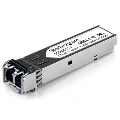 StarTech.com Cisco SFP-GE-S Compatible SFP Module, 1000BASE-SX, 1GbE Multimode Fiber MMF Optic Transceiver, 1GE Gigabit Ethernet SFP, LC 550m, 850nm, DDM, Cisco IE3400, IE3300, IE3200 - Lifetime Warranty (SFPGESST) - SFP (mini-GBIC) transceiver module - GigE - 1000Base-SX - LC multi-mode - up to 550 m - 850 nm - for P / N: ET91000LCOAM, ET91000SFP2, ET91000SFP2C, IES101002SFP, MCM1110SFP, PEX1000SFP2 - 3