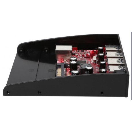 StarTech.com USB 3.0 Front Panel 4 Port Hub - 3.5in or 5.25in Bay - Front Internal 3.5 USB 3 Hub (35BAYUSB3S4) - Hub - 4 x SuperSpeed USB 3.0 - plug-in module - for P / N: USB312SAT3CB, USB315CB2M, USBLT1MWS, USBLT2MBR, USBLT30CMW, USBLTM1MBK, USBLTM1MWH - 2