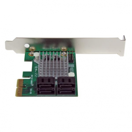 StarTech.com 4 Port PCI Express 2.0 SATA III 6Gbps RAID Controller Card with HyperDuo SSD Tiering - PCIe SATA 3 Controller Adapter (PEXSAT34RH) - Storage controller (RAID) - 4 Channel - SATA 6Gb / s - low profile - RAID 0, 1, 10, JBOD - PCIe 2.0 x2 - for P / N: ST521PMINT - 4