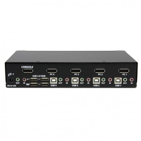 StarTech.com 4 Port DisplayPort KVM Switch w /  Audio - USB, Keyboard, Video, Mouse, Computer Switch Box for 2560x1600 DP Monitor (SV431DPUA) - KVM  /  audio  /  USB switch - 4 x KVM  /  audio  /  USB - 1 local user - desktop - for P / N: DP4N1USB6, IM12D1500P, SV431RACK, SVA12M2NEUA, SVA12M5NA - 3
