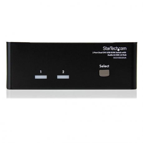 StarTech.com DVI KVM Switch with Audio & USB 2.0 Hub - 2-Port USB KVM Switch - 1920 x 1200 - Dual Monitor KVM Switch (SV231DD2DUA) - KVM  /  audio  /  USB switch - 2 x KVM  /  audio  /  USB - 1 local user - desktop - for P / N: IM12D1500P, SVA12M2NEUA, SVA12M5NA, USBDVI4N1A10, USBDVI4N1A6 - 1