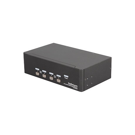 StarTech.com 4-Port Dual KVM Switch with Audio for DVI Computers - Built-in USB Hub (SV431DD2DUA) - KVM  /  audio  /  USB switch - 4 x KVM  /  audio  /  USB - 1 local user - desktop - for P / N: IM12D1500P, SV431RACK, SVA12M2NEUA, SVA12M5NA, USBDVI4N1A10, USBDVI4N1A6 - 4