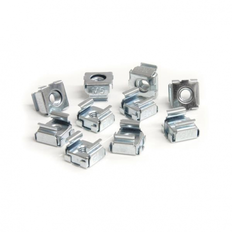 StarTech.com M5 Mounting Screws and Cage Nuts for Server Rack Cabinet - Pack of 50 Server Rack Screws (CABSCREWM5) - Rack screws and nuts (pack of 50) - for P / N: RACK-18U-20-WALL-OA, RACK-21U-20-WALL-OA, RACK-24U-20-WALL-OA, SHELF-2U-20-CENTER-V - 3
