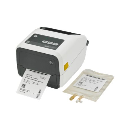 Zebra ZD420t - Healthcare - label printer - thermal transfer - Roll (11.8 cm) - 300 dpi - up to 102 mm / sec - USB 2.0, LAN, Bluetooth, USB host, NFC - tear bar - white - 1