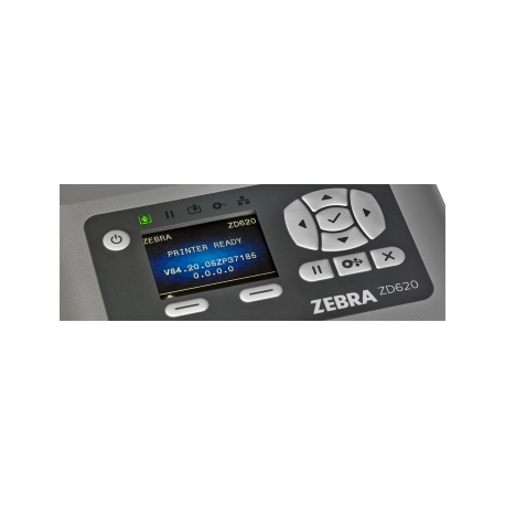 Zebra ZD620d - Label printer - direct thermal - Roll (11.8 cm) - 300 dpi - up to 152 mm / sec - USB 2.0, LAN, serial, USB host, Wi-Fi(ac), Bluetooth 4.1, Bluetooth LE - tear bar - grey - 7