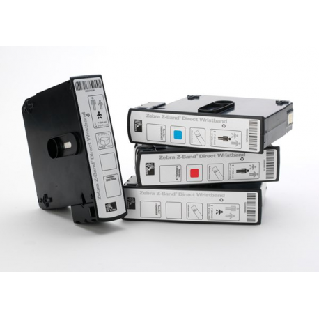 Zebra Z-Band Direct - Polypropylene (PP) - permanent acrylic adhesive - perforated - 6 mil - green, black sensing mark - 25.4 x 279.4 mm 1200 pcs. (6 roll(s) x 200) wristbands - for Zebra HC100, HC100 Patient I.D. Solution - 2