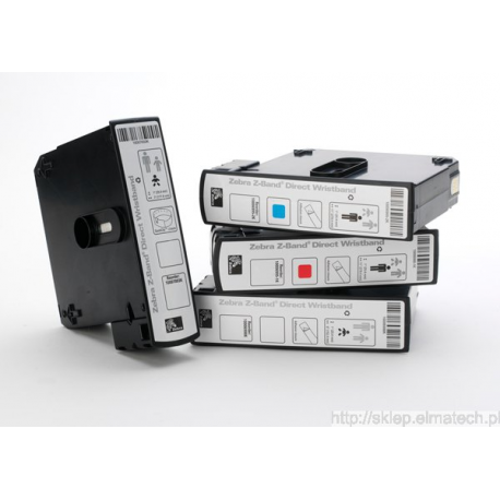 Zebra Z-Band Direct - Polypropylene (PP) - permanent acrylic adhesive - perforated - 6 mil - blue, black sensing mark - 25.4 x 279.4 mm 1200 pcs. (6 roll(s) x 200) wristbands - for Zebra HC100, HC100 Patient I.D. Solution - 2