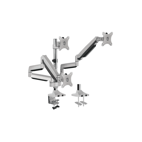 LogiLink - Mounting kit - for 3 LCD displays (adjustable arm) - aluminium - screen size: 13"-32" - desk-mountable - 0