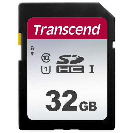 Transcend 300S - Flash memory card - 32 GB - UHS-I U1  /  Class10 - SDHC UHS-I - 0