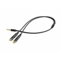 Cablexpert - Audio adaptor - 4-pole mini jack plug to stereo mini jack receptacle - 20 cm