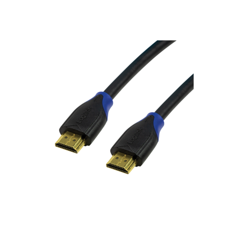 LogiLink High Speed with Ethernet - HDMI cable with Ethernet - HDMI male to HDMI male - 2 m - black - 4K support - 0