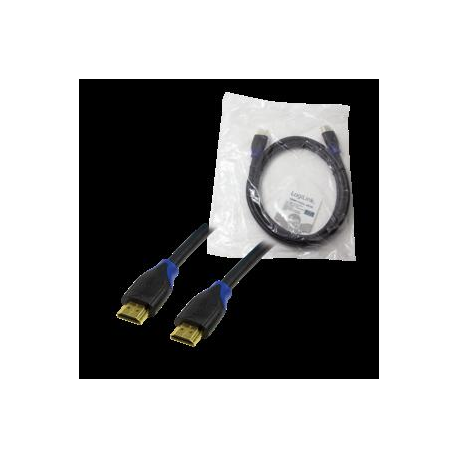 LogiLink High Speed with Ethernet - HDMI cable with Ethernet - HDMI male to HDMI male - 2 m - black - 4K support - 5