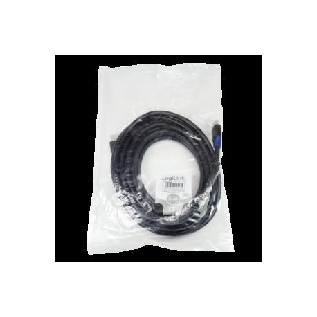 LogiLink High Speed with Ethernet - HDMI cable with Ethernet - HDMI male to HDMI male - 5 m - black - 4K support - 4