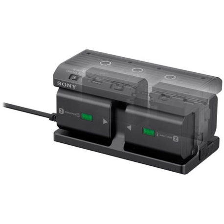 Sony NPA-MQZ1K - Battery charger  /  power adapter - Supported Battery x 4 - 2 output connectors (USB) - for NP-FZ100; a6100; a6400; a6500; a6600; a7 III; a7C; a7R III; a7R IV; a7s III; a9; a9 II - 2