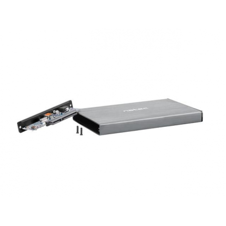 Natec Rhino GO - Storage enclosure - 2.5" - SATA 6Gb / s - USB 3.0 - grey - 2