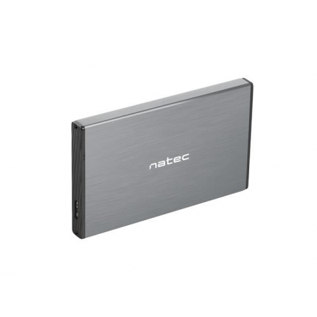 Natec Rhino GO - Storage enclosure - 2.5" - SATA 6Gb / s - USB 3.0 - grey - 4
