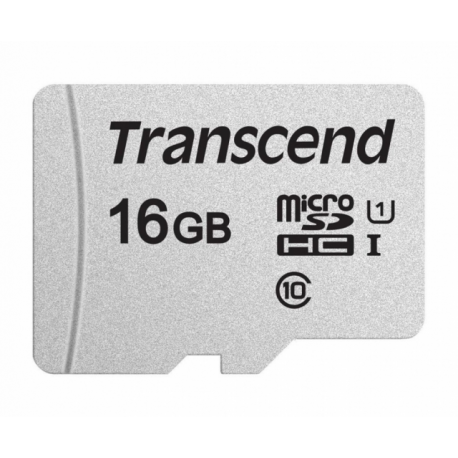 Transcend 300S - Flash memory card - 16 GB - UHS-I U1  /  Class10 - microSDHC - 2