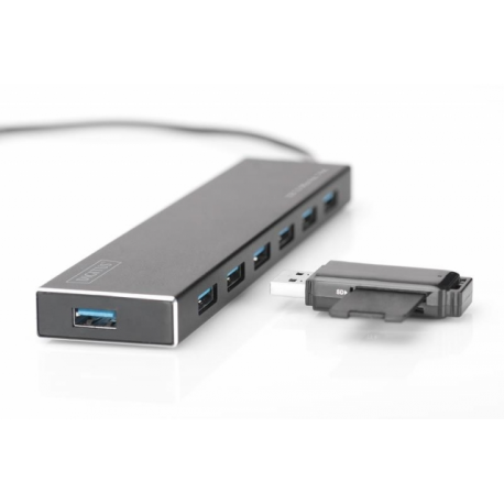 DIGITUS USB 3.0 Office Hub DA-70241-1 - Hub - 7 x SuperSpeed USB 3.0 - desktop - 1