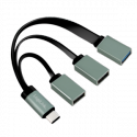 LogiLink USB-C hub, 3-Port - Hub - 3 x SuperSpeed USB 3.0 - desktop