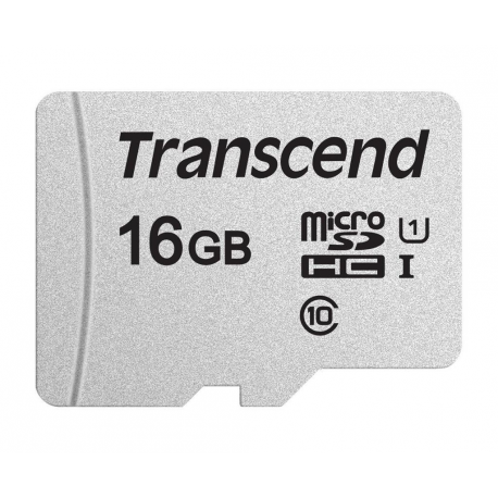 Transcend 300S - Flash memory card (adapter included) - 16 GB - UHS-I U1 / Class10 - microSDHC UHS-I - 0
