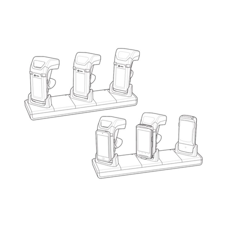 Zebra Universal Cradle - Bar code scanner charging stand - 12 V - output connectors: 3 - for Zebra RFD8500 - 0
