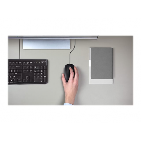 Logitech B110 Silent - Mouse - right and left-handed - optical - 3 buttons - wired - USB - 6